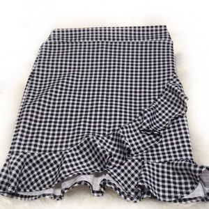 Gingham Ruffle Skirt